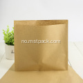 Enkel Kraft Paper Flat Bag uten glidelås